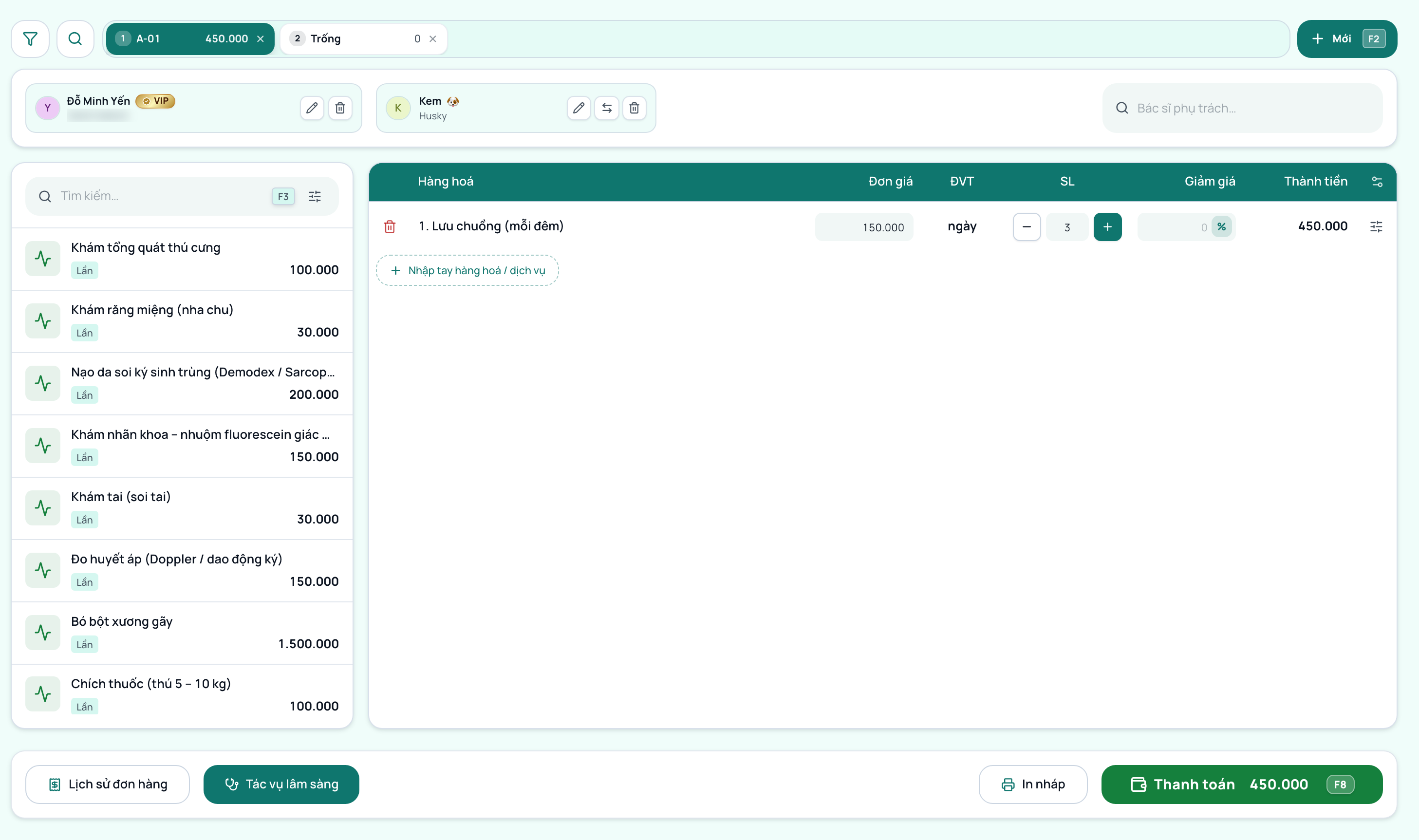 Toàn cảnh giao diện bán hàng tại quầy POS