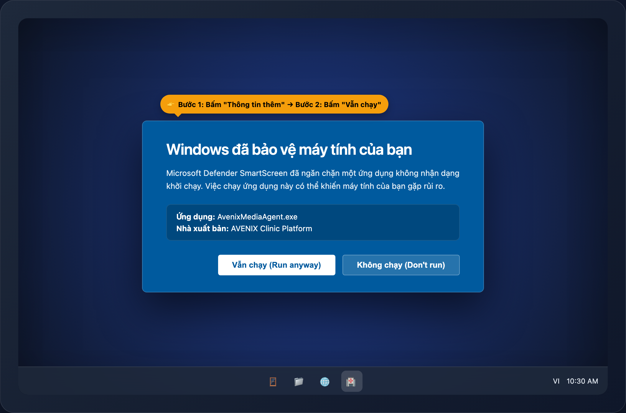 Hướng dẫn vượt qua cảnh báo Windows SmartScreen khi mở phần mềm lần đầu